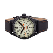 Islander ISL-83 Black DLC Automatic Field Watch with Luminous Dial Side