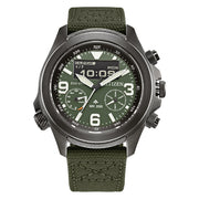 Citizen Promaster Land Ani-Digi Watch with Green Dial #JV1005-02W