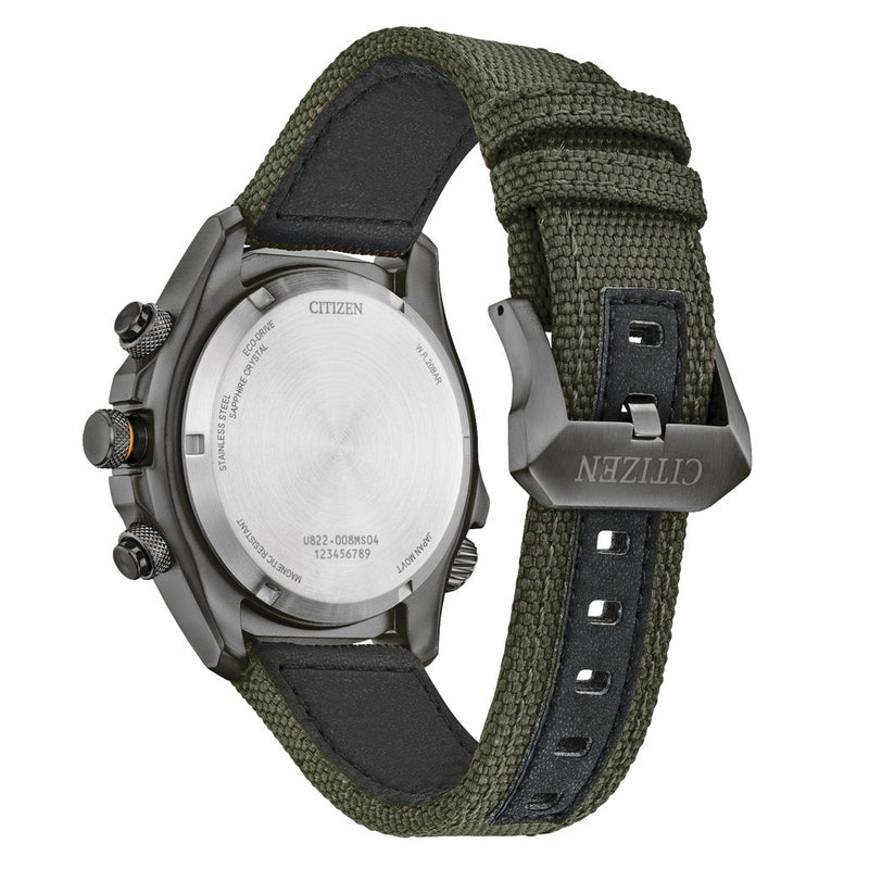 Citizen Promaster Land Ani-Digi Watch with Green Dial #JV1005-02W