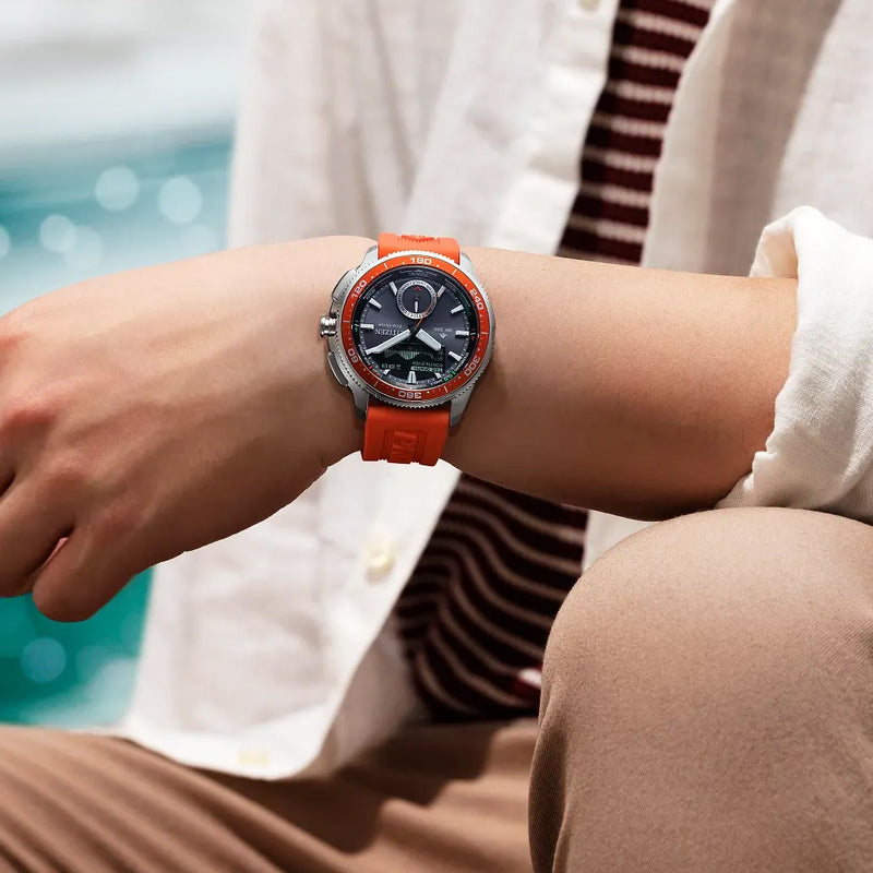 Citizen Eco-Drive Promaster WaveTracker in Orange #JV3000-13E