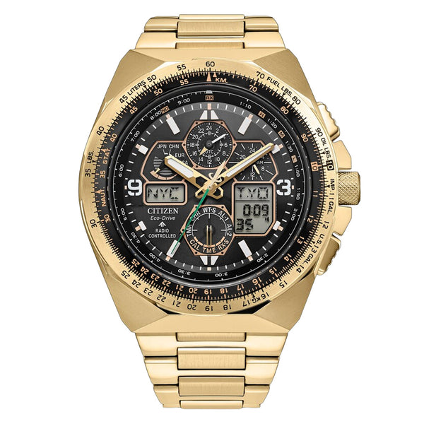 Citizen Promaster Skyhawk A-T Chronograph Goldtone Limited Edition #JY8144-50E