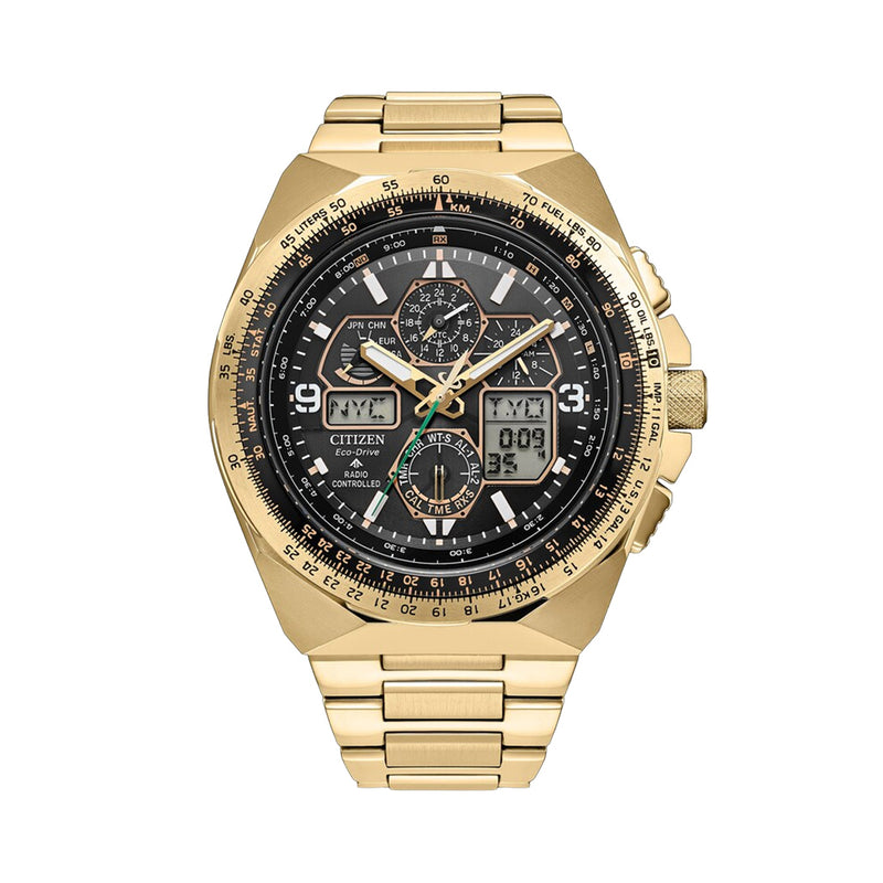 Citizen Promaster Skyhawk A-T Chronograph Goldtone Limited Edition #JY8144-50E
