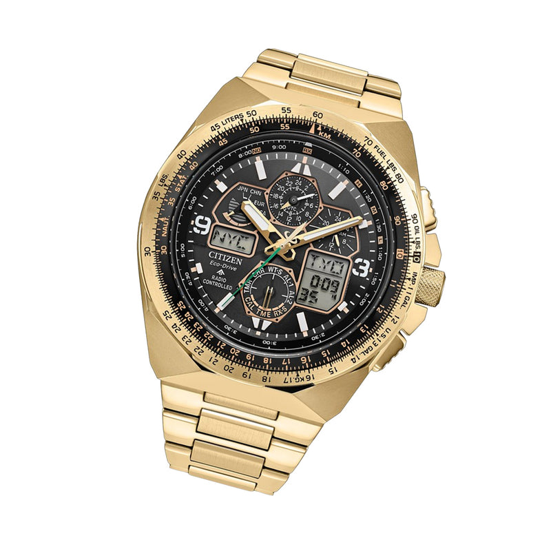 Citizen Promaster Skyhawk A-T Chronograph Goldtone Limited Edition #JY8144-50E