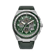 Citizen Promaster Skyhawk A-T Solar Watch with Green Dial #JY8147-01X