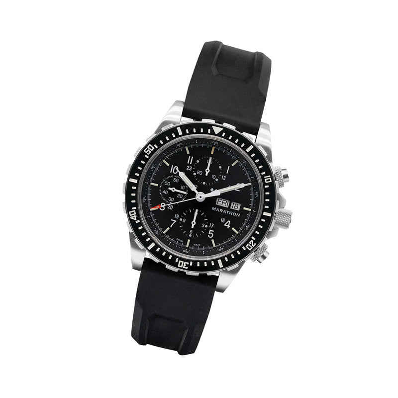 Marathon Swiss Made, CSAR Automatic Valjoux 7750 Chronograph with Sapphire Crystal #WW194014 tilt