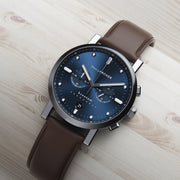 Henry Archer Kvantum Meca-Quartz Chronograph with Blue Dial #HAC-KTM-APK-WTN lifestyle