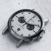 Henry Archer Kvantum Meca-Quartz Chronograph with White Dial #HAC-KTM-VEK-NRO lifestyle