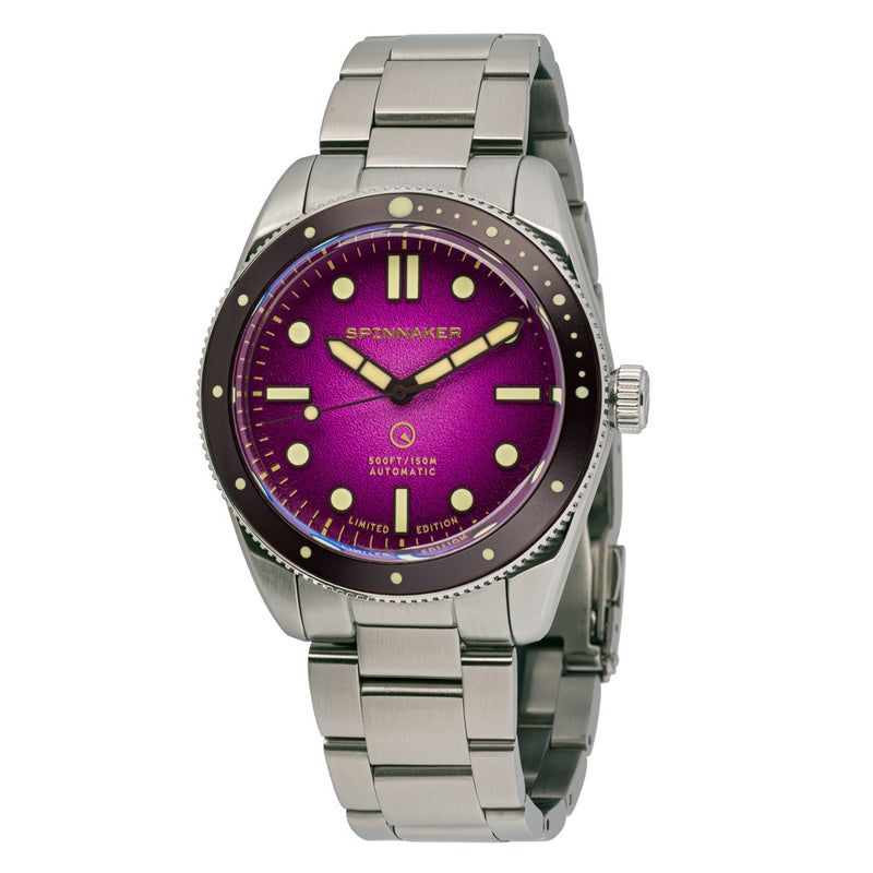 Spinnaker x Islander Croft Limited Edition Hi-Beat Watch with Sand Ombre Purple Dial #SP-5094-LIW22 zoom