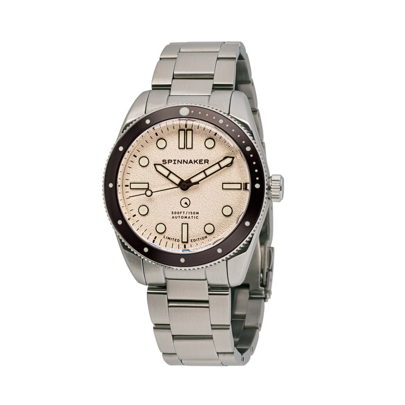 Spinnaker x Islander Croft Limited Edition Hi-Beat Watch with Sand White Dial #SP-5094-LIW33