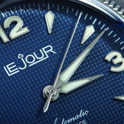 Le Jour Brooklyn Swiss Automatic Dress watch with Blue Hobnail Dial #LJ-BR-002 dial