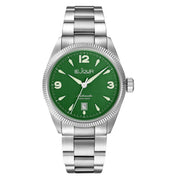 Le Jour Brooklyn Swiss Automatic Dress watch with Green Hobnail Dial #LJ-BR-003 zoom