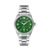 Le Jour Brooklyn Swiss Automatic Dress watch with Green Hobnail Dial #LJ-BR-003