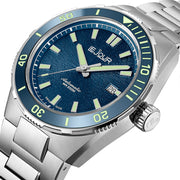 Le Jour Coral Automatic Swiss Dive Watch with Blue Textured Dial #LJ-CD-002 lifestyle