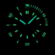 Le Jour Coral Automatic Swiss Dive Watch with Blue Textured Dial #LJ-CD-002 lume