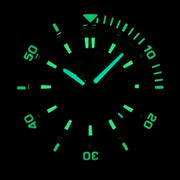 Le Jour Coral Automatic Swiss Dive Watch with Grey Textured Dial #LJ-CD-003 lume