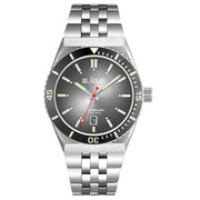 Le Jour Delmare Swiss Dive Watch with Fume Grey Dial #LJ-DM-004 zoom