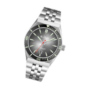 Le Jour Delmare Swiss Dive Watch with Fume Grey Dial #LJ-DM-004 tilt