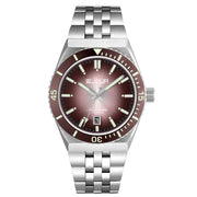 Le Jour Delmare Swiss Dive Watch with Fume Brown Dial #LJ-DM-005 zoom