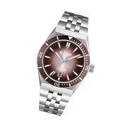 Le Jour Delmare Swiss Dive Watch with Fume Brown Dial #LJ-DM-005 tilt