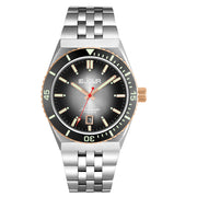 Le Jour Delmare Swiss Dive Watch with Fume Black Dial and Rose Gold Accents #LJ-DM-006 Zoom