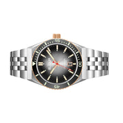 Le Jour Delmare Swiss Dive Watch with Fume Black Dial and Rose Gold Accents #LJ-DM-006 side