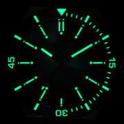 Le Jour Delmare Swiss Dive Watch with Fume Black Dial and Rose Gold Accents #LJ-DM-006 lume