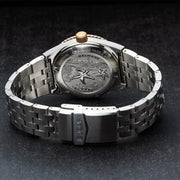 Le Jour Delmare Swiss Dive Watch with Fume Blue Dial and Rose Gold Accents #LJ-DM-008 back