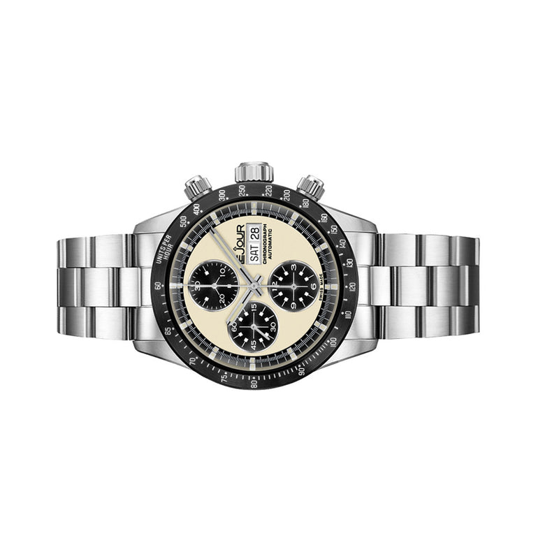 Le Jour Le Mans Swiss Automatic Chronograph with Ivory Dial #LJ-LM-001 side
