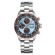 Le Jour Le Mans Swiss Automatic Chronograph with Ice Blue Dial #LJ-LM-009 zoom