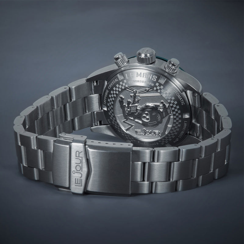 Le Jour Le Mans Swiss Automatic Chronograph with White Dial #LJ-LM-010 back