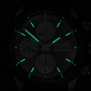 Le Jour Le Mans Swiss Automatic Chronograph with White Dial #LJ-LM-010 lume