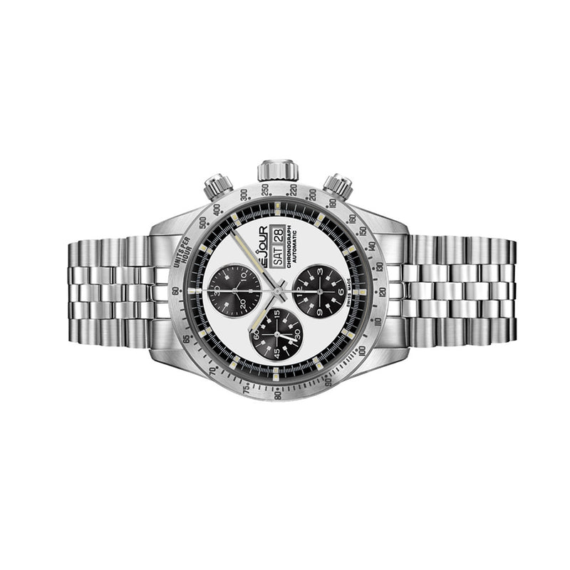 Le Jour Le Mans Swiss Automatic Chronograph with White Dial #LJ-LM-010 side