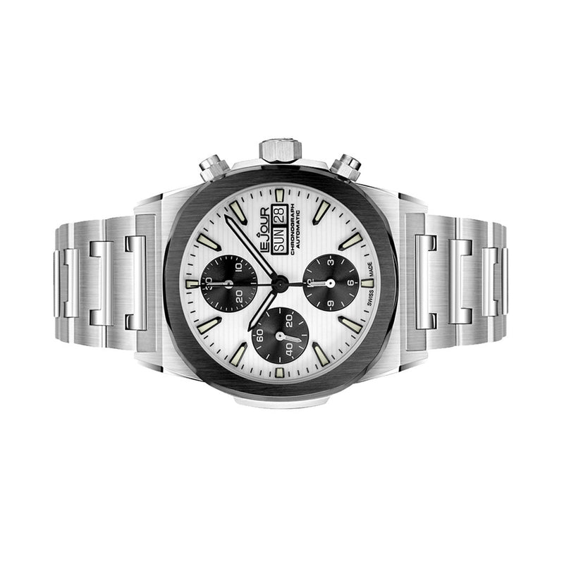Le Jour Rally Monte-Carlo Automatic Chronograph with White Dial #LJ-RMC-002 side