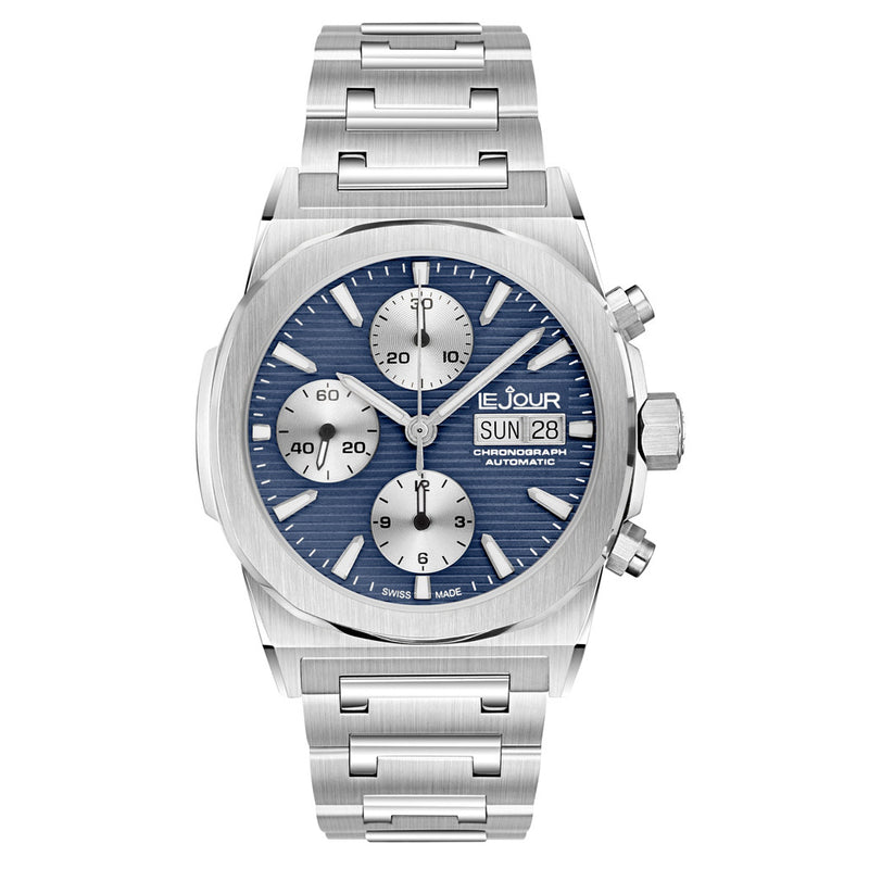 Le Jour Rally Monte-Carlo Automatic Chronograph with Dark Blue Dial #LJ-RMC-003 zoom