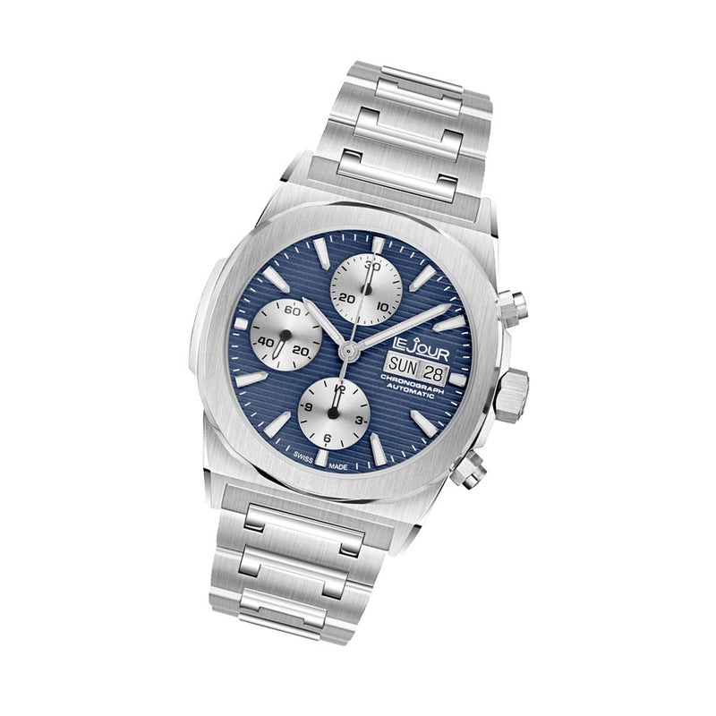Le Jour Rally Monte-Carlo Automatic Chronograph with Dark Blue Dial #LJ-RMC-003 tilt