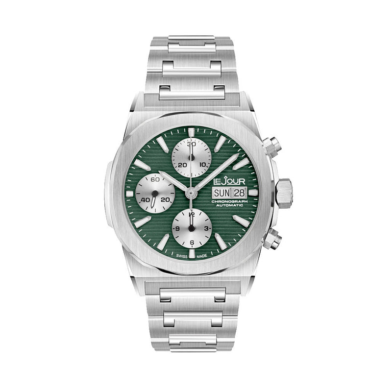 Le Jour Rally Monte-Carlo Automatic Chronograph with Dark Green Dial #LJ-RMC-004