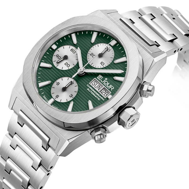Le Jour Rally Monte-Carlo Automatic Chronograph with Dark Green Dial #LJ-RMC-004 side