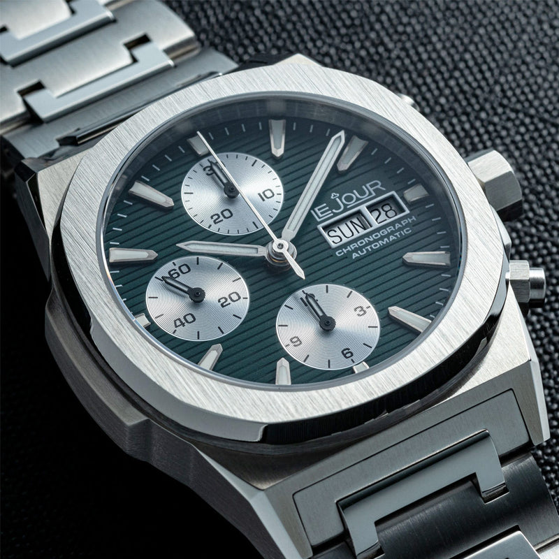 Le Jour Rally Monte-Carlo Automatic Chronograph with Dark Green Dial #LJ-RMC-004 lifestyle