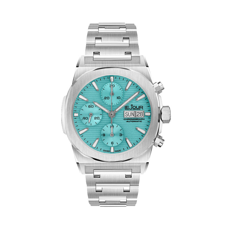 Le Jour Rally Monte-Carlo Automatic Chronograph with Light Blue Dial #LJ-RMC-005