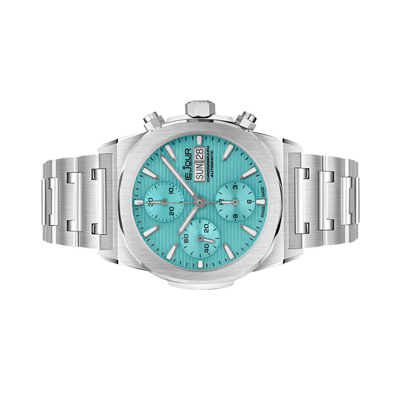 Le Jour Rally Monte-Carlo Automatic Chronograph with Light Blue Dial #LJ-RMC-005 side