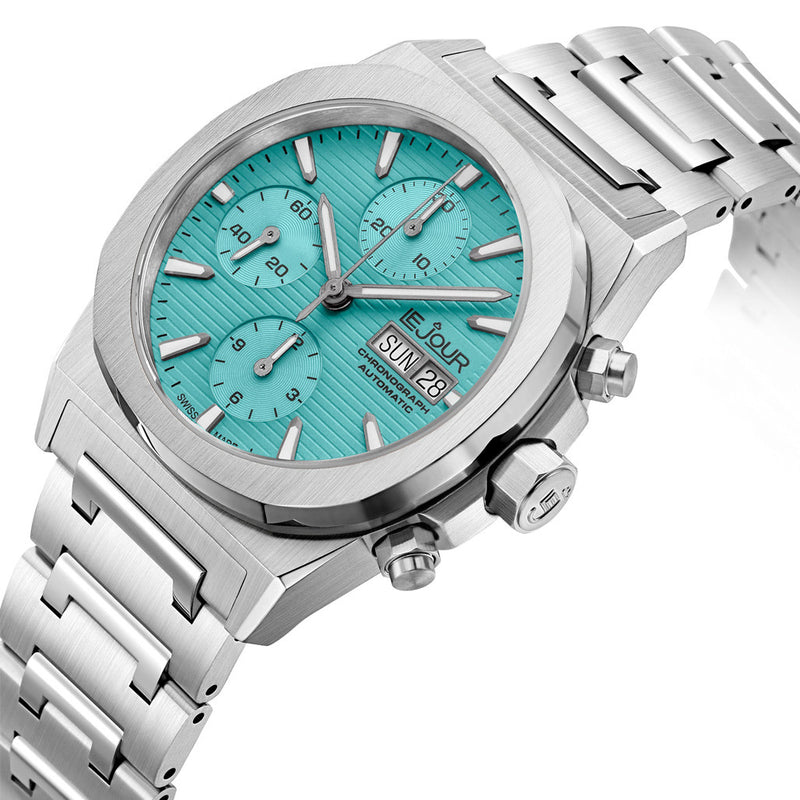 Le Jour Rally Monte-Carlo Automatic Chronograph with Light Blue Dial #LJ-RMC-005 side
