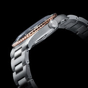 Le Jour Seacolt Automatic Swiss Dive Watch with Black Textured Dial #LJ-SCD-001 crown