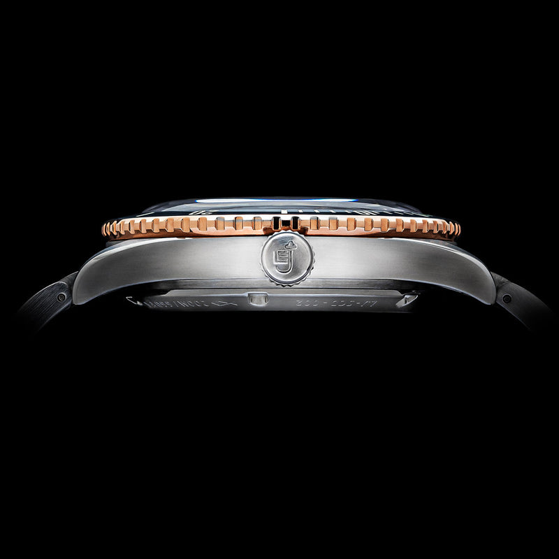 Le Jour Seacolt Automatic Swiss Dive Watch with Blue Textured Dial #LJ-SCD-002 crown