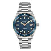 Le Jour Seacolt Automatic Swiss Dive Watch with Blue Textured Dial #LJ-SCD-002 zoom