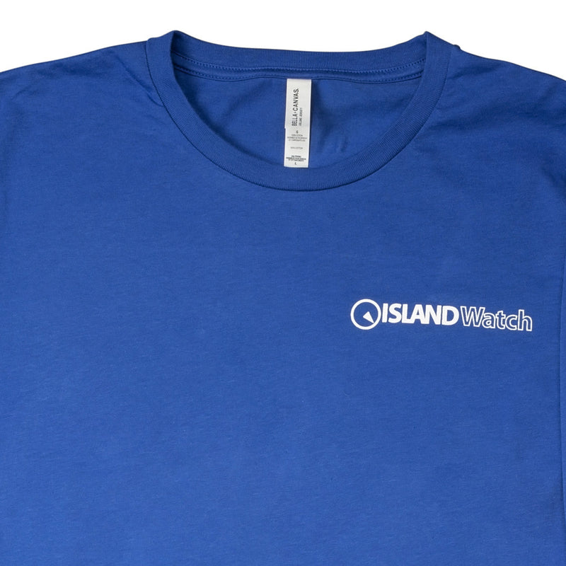 Island Watch Long-Sleeve Unisex T-Shirt in Royal Blue #LSTS-B front