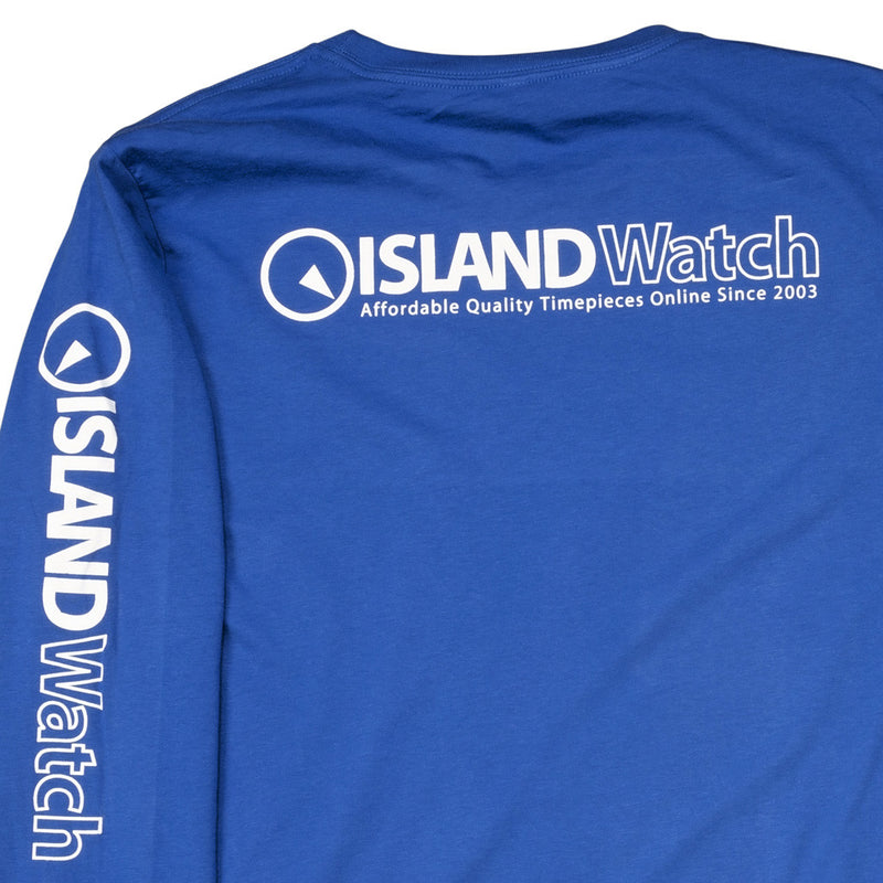 Island Watch Long-Sleeve Unisex T-Shirt in Royal Blue #LSTS-B back