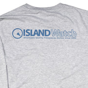 Island Watch Long-Sleeve Unisex T-Shirt in Grey #LSTS-G back