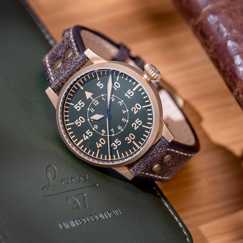 Laco Limited "Edition 97" Bronze Automatic Flieger #862160 lifestyle