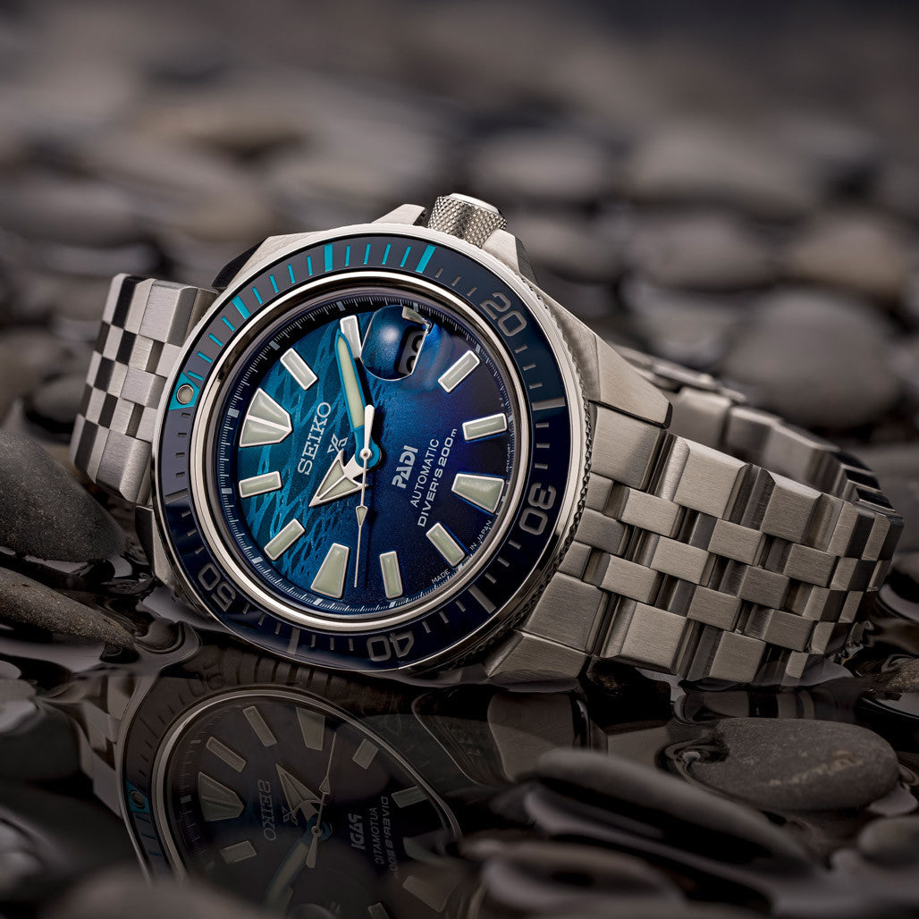 Islander 22mm Brushed 5-Link Bracelet for Full-Size Seiko Samurai