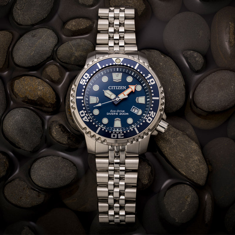 Islander 20mm Brushed and Polished Solid-Link Watch Bracelet for Citizen Promaster Quartz Dive Watch #BRAC-36